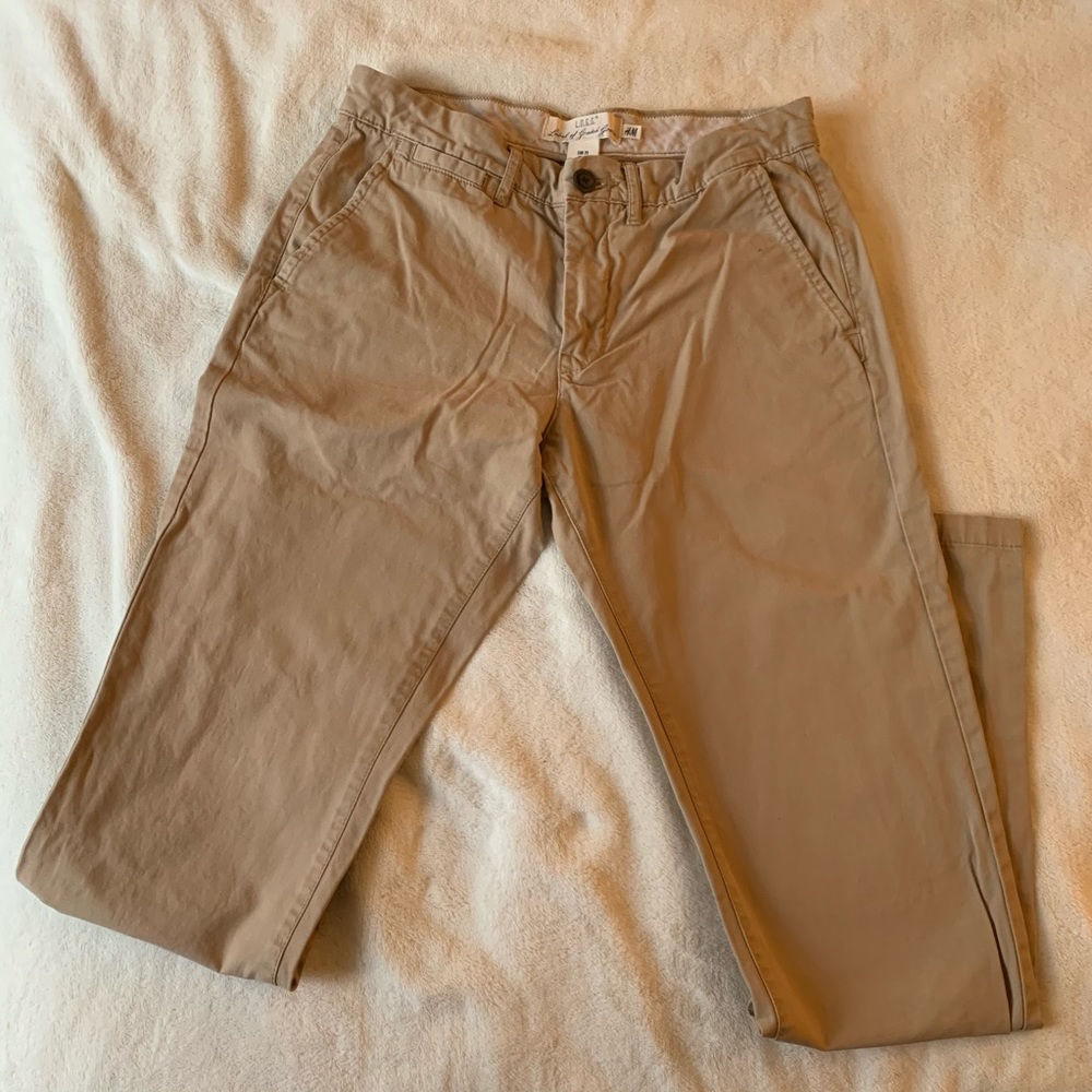 H&M khaki/chinos slim fit